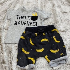 COPY - Gymboree toddler boy banana matching set
